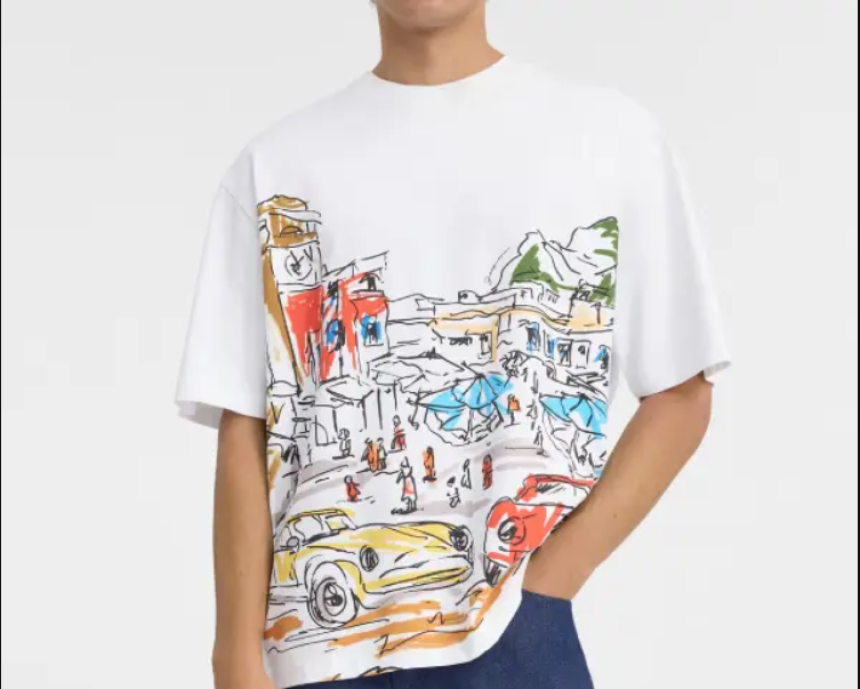 Jacquemus Largo T-Shirt Blanc Imprimé Capri Cars – A Perfect Blend of Style and Comfort