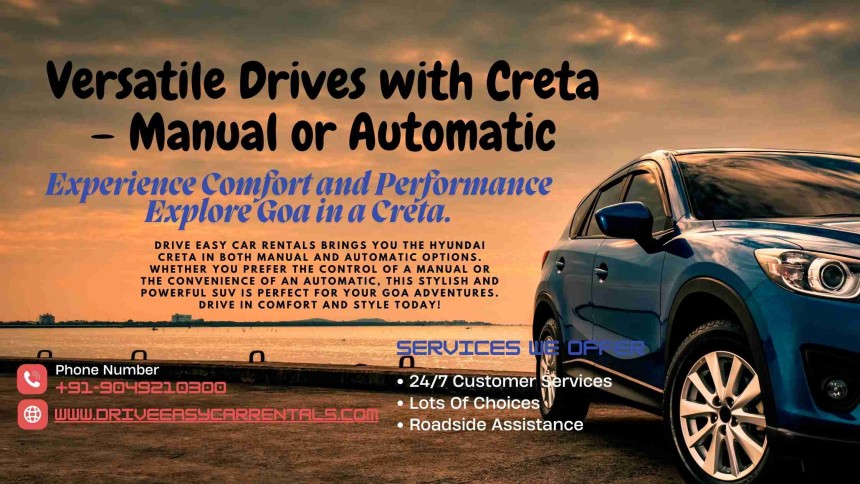 Rent a Creta Manual in Goa for the Perfect Road Trip