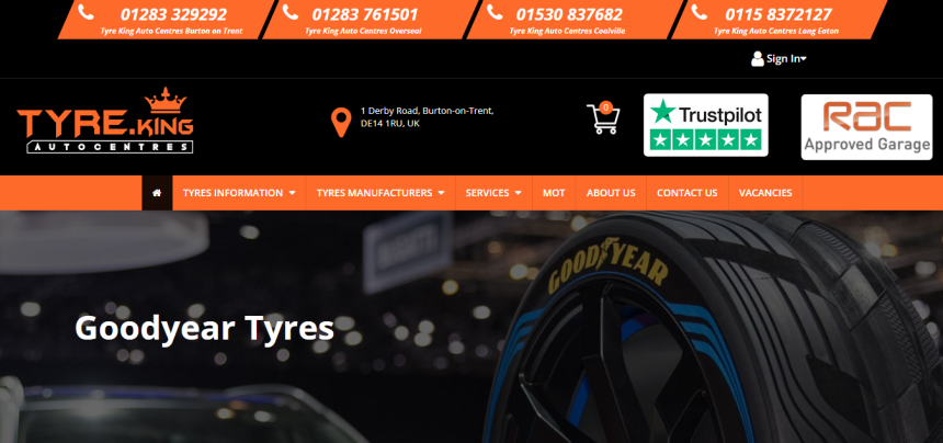 Goodyear Tyres Burton on Trent