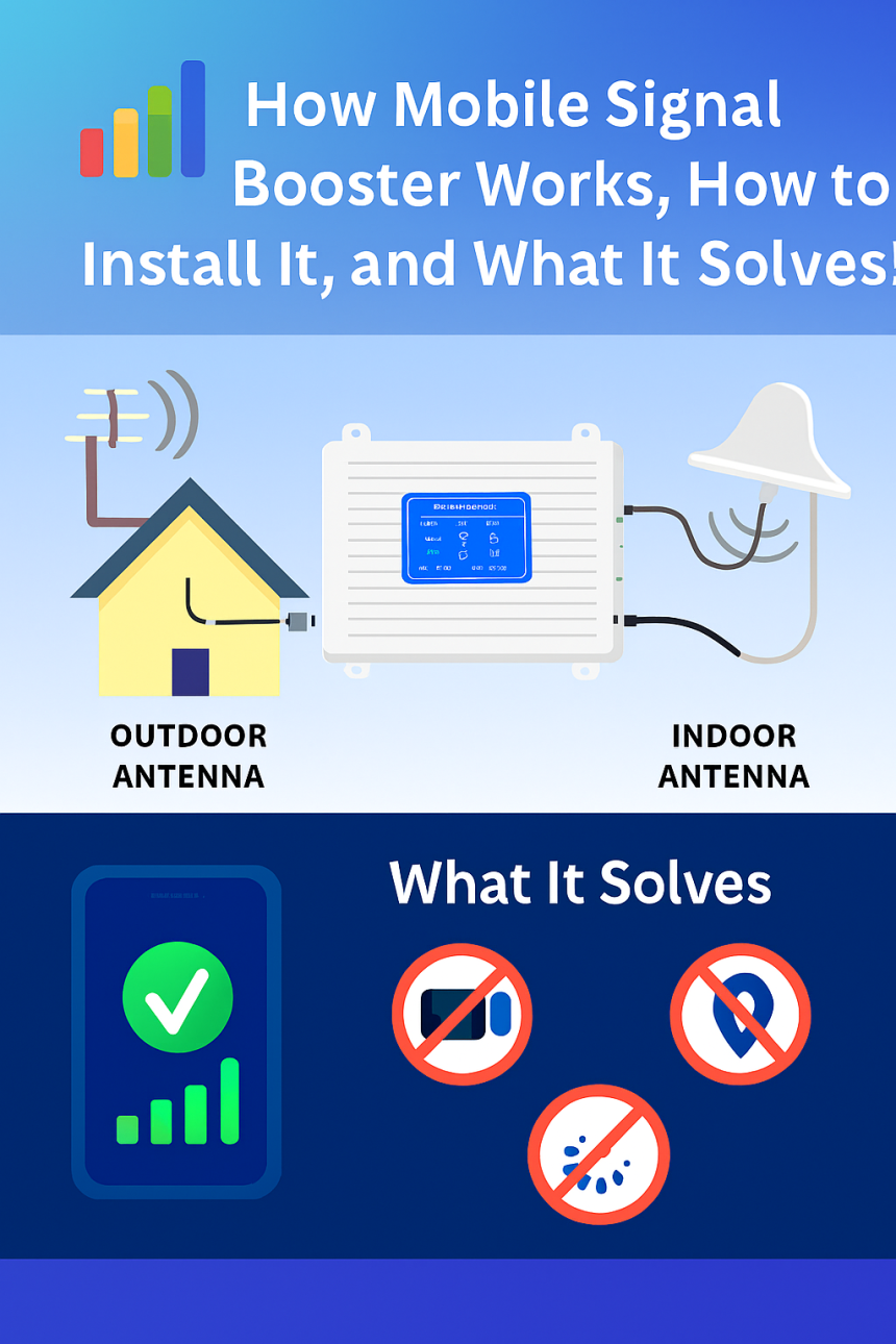 📶  How Mobile Signal Booster Works, How to Install It, and What It Solves?