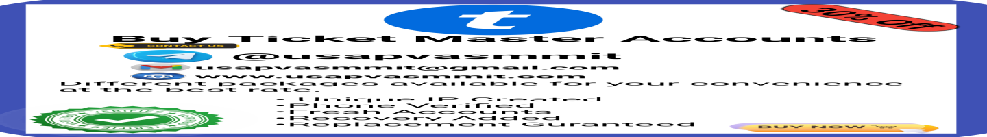 Buy Verified Ticketmaster Accounts UsaPvaSmmIt