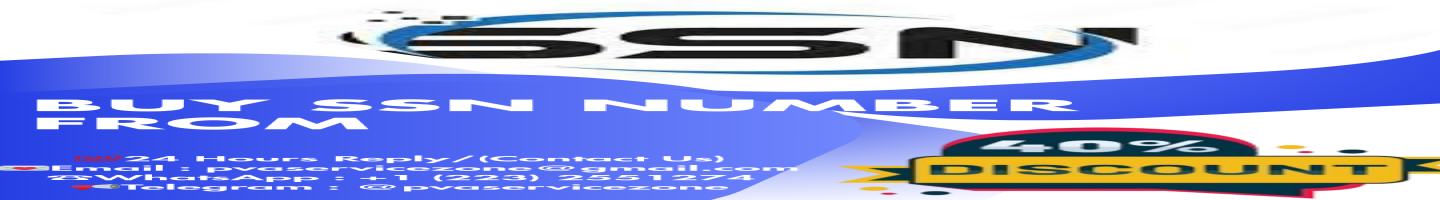Buy SSN Number from