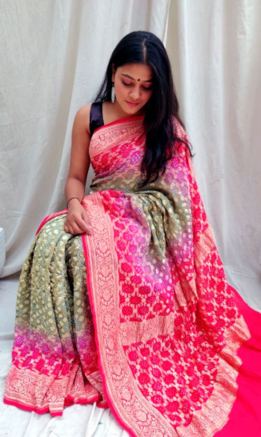 Khaddi Georgette Saree
