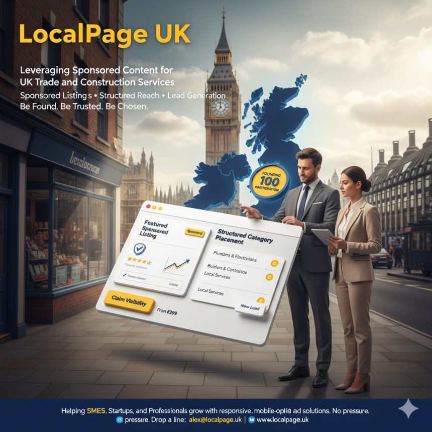 A professional UK contractor using sponsored business advertising UK to grow their brand