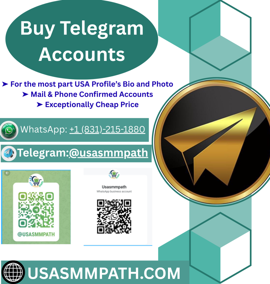 Buying Telegram Accounts – Boost Your Online Presence with USA SMM Path In today’s digital-first world, social media platforms play a crucial role in shaping brand visibility, communication, and marketing success. Among these platforms, Telegram has emerged as one of the fastest-growing messaging apps,  If you want to more information just contact now here ➥ 24 Hours Reply/Contact ➤ Telegram:@usasmmpath ➤ WhatsApp: +1 (831)-215-1880 ➤ Email: usasmmpath@gmail.com https://usasmmpath.com/product/buy-telegram-accounts/    offering powerful tools for businesses, influencers, and marketers. Whether you are looking to expand your reach, build authority, or promote products, having access to Telegram accounts can give you a significant advantage. This is where USA SMM Path comes in as a trusted solution for high-quality Telegram accounts. Why Telegram Matters for Digital Marketing Telegram is not just a messaging app—it is a complete ecosystem for communication and marketing. With features like channels, groups, bots, and broadcast messaging, Telegram allows users to connect with large audiences instantly. Unlike other platforms, Telegram offers high privacy, fast delivery, and minimal restrictions, making it ideal for marketing campaigns. Businesses and marketers are increasingly leveraging Telegram to: Build targeted communities Share promotional content Drive traffic to websites Increase brand awareness Generate leads and sales However, growing a Telegram presence organically can take time and effort. This is why many professionals choose to buy Telegram accounts to accelerate their growth. If you want to more information just contact now here ➥ 24 Hours Reply/Contact ➤ Telegram:@usasmmpath ➤ WhatsApp: +1 (831)-215-1880 ➤ Email: usasmmpath@gmail.com https://usasmmpath.com/product/buy-telegram-accounts/ What Are Telegram Accounts and Why Buy Them? Telegram accounts are verified profiles created using phone numbers. These accounts can be used for various purposes, including joining groups, managing channels, sending messages, and automating marketing campaigns. Buying Telegram accounts offers several benefits: 1. Instant Growth Instead of spending months building accounts from scratch, you can instantly access ready-to-use profiles. 2. Marketing Efficiency Multiple accounts allow you to run campaigns at scale, reaching a broader audience without limitations. 3. Automation Opportunities With several accounts, you can integrate bots and tools to automate messaging, posting, and engagement. 4. Cost-Effective Strategy Compared to traditional advertising, buying Telegram accounts is a budget-friendly way to expand your reach. Why Choose USA SMM Path? USA SMM Path is a leading provider of social media marketing services, offering high-quality Telegram accounts tailored for professional use. Their services are designed to meet the needs of marketers, agencies, and entrepreneurs who want reliable and secure accounts. Key Features of USA SMM Path High-Quality Accounts All Telegram accounts are created with real phone numbers and are fully verified, ensuring authenticity and usability. Safe and Secure Accounts are handled with care, minimizing the risk of bans or restrictions. Bulk Availability Whether you need a few accounts or thousands, USA SMM Path can deliver in bulk. Affordable Pricing Competitive pricing makes it accessible for startups and established businesses alike. Instant Delivery Fast processing ensures you get your accounts without delays. If you want to more information just contact now here ➥ 24 Hours Reply/Contact ➤ Telegram:@usasmmpath ➤ WhatsApp: +1 (831)-215-1880 ➤ Email: usasmmpath@gmail.com https://usasmmpath.com/product/buy-telegram-accounts/