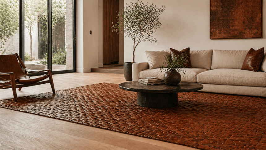 Neutral minimalist living room design