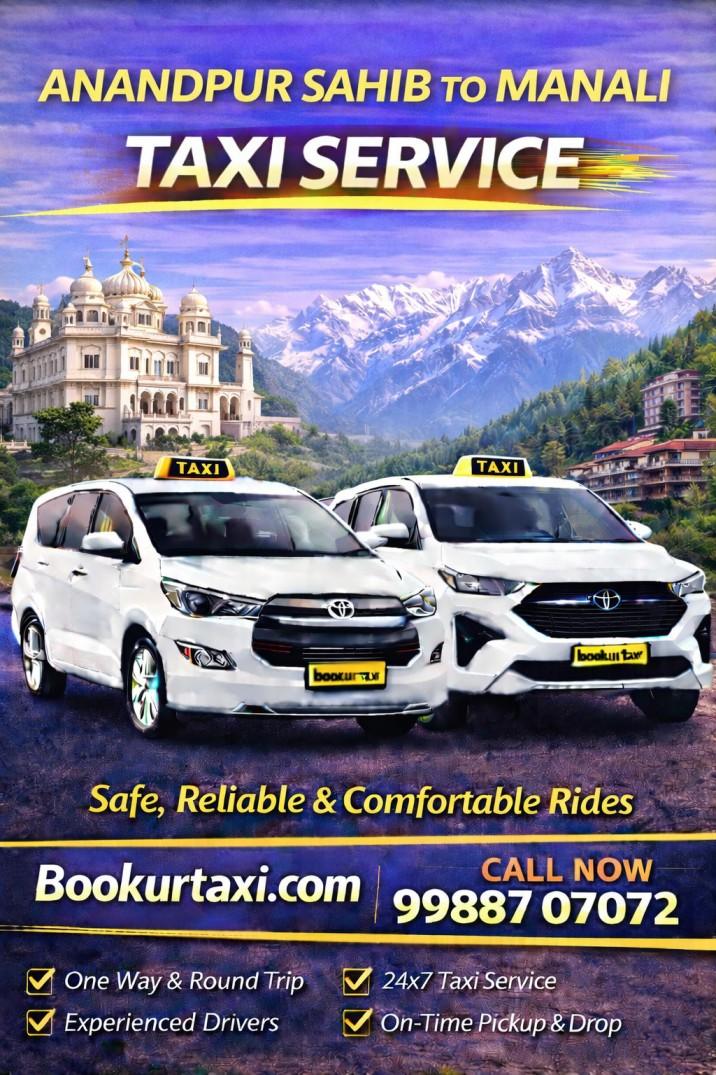 Anandpur Sahib To Manali Taxi