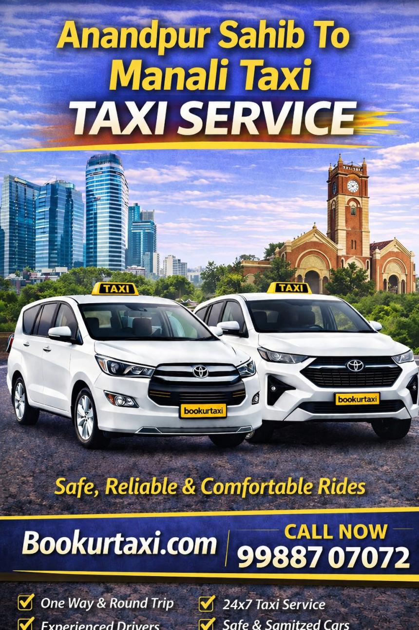 Anandpur Sahib To Manali Taxi