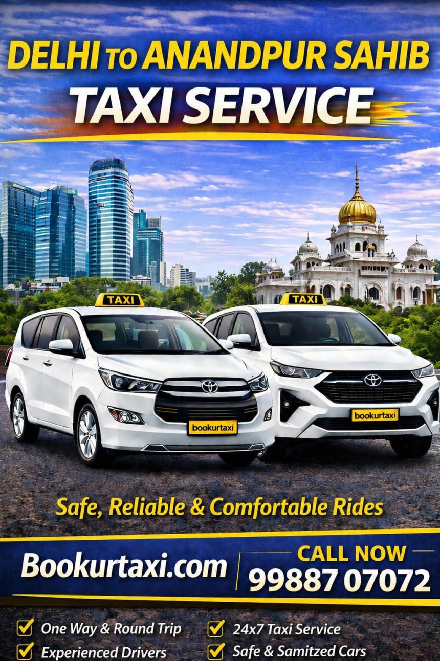 delhi to anandpur sahib taxi
