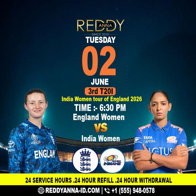 ENGW vs INDW, 3rd T20I, India Women tour of England 2026 - Reddy Anna