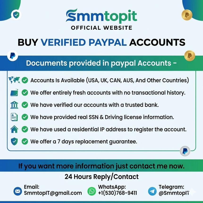 Buy Verified PayPal Accounts smmtopit