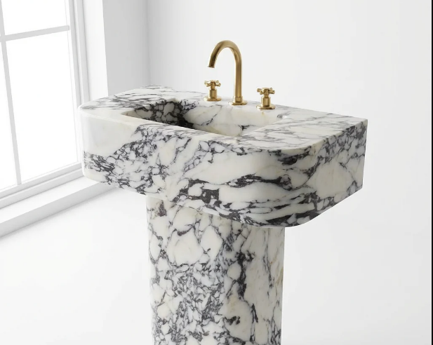 How a Freestanding Marble Sink Creates a More Luxurious Bathroom Layout