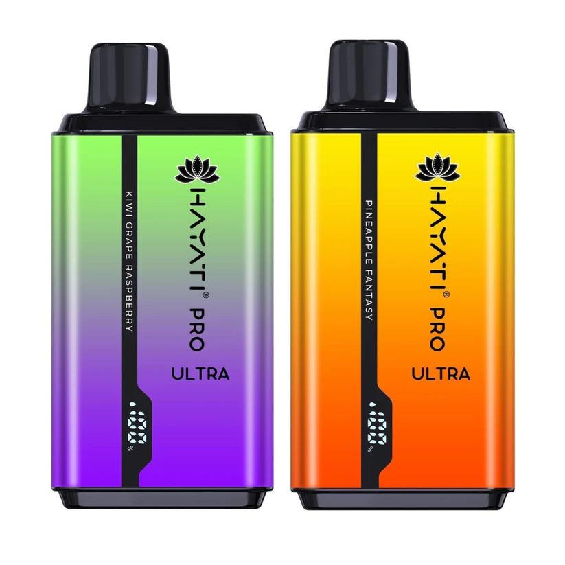 Hayati Pro Ultra 15000 Box of 10 Premium Rechargeable Disposable Vape Pack