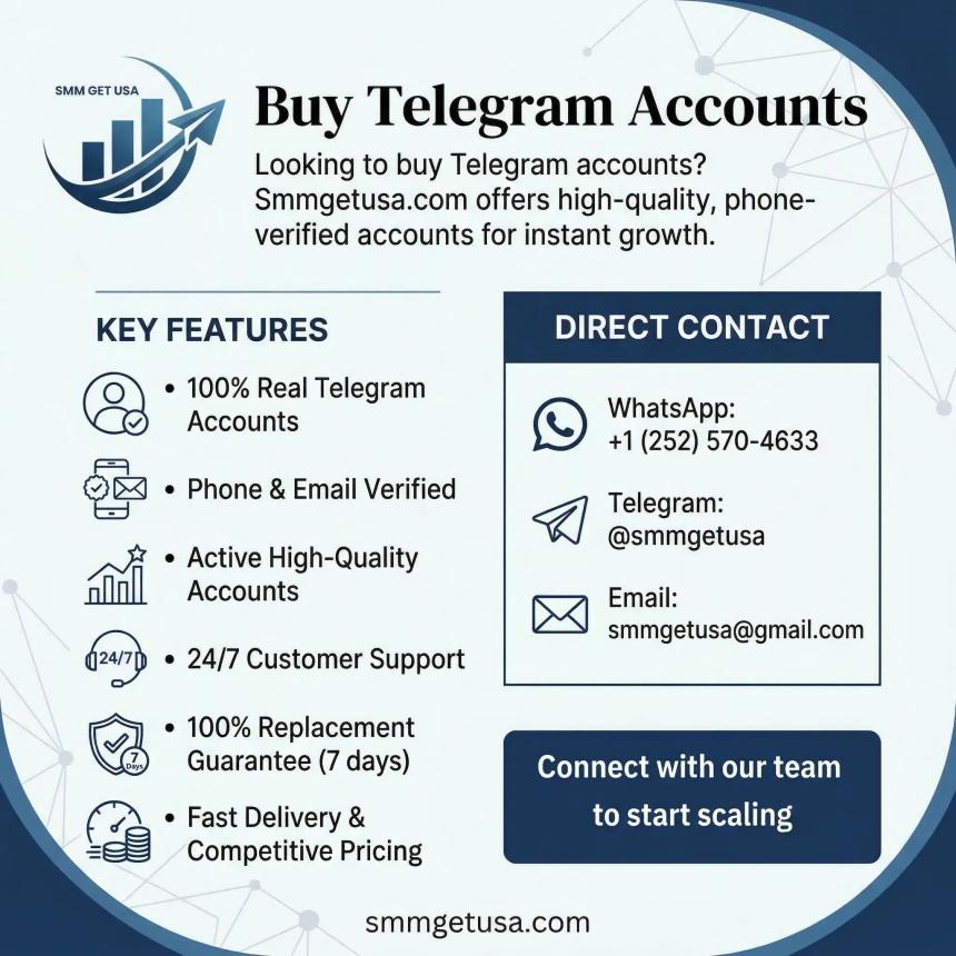 Buy Telegram Accounts Cheap – Premium Quality & Instant Access from smmgetusa.com