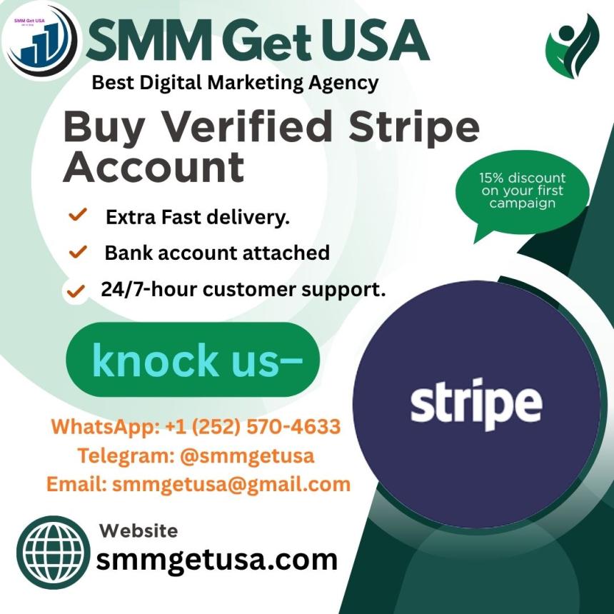 Buy Verified Stripe Account with Business Verification & Dashboard Access from smmgetusa.com