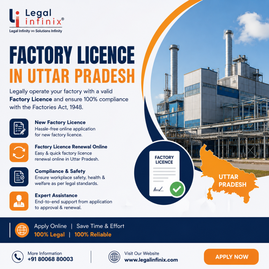 Factory Licence in Uttar Pradesh 2026: Apply Online, Renewal Process, Eligibility & Fees