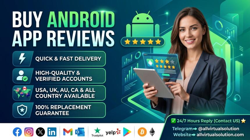 ✅ Start Now Buy Android app reviews (Bulk, Aged & PVA) from allvirtualsolution in 2k67