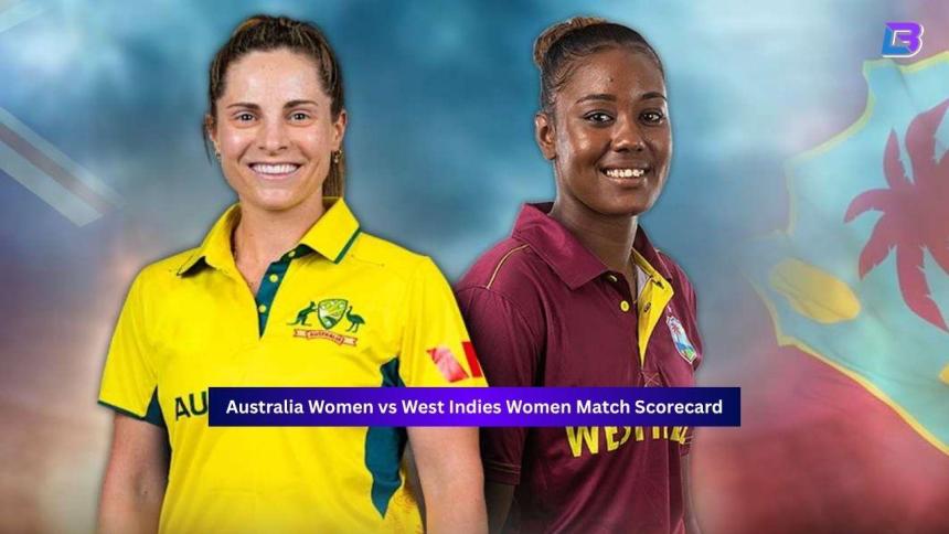 Australia Women vs West Indies Women Match Scorecard, T20 World Cup Warm-up 2026