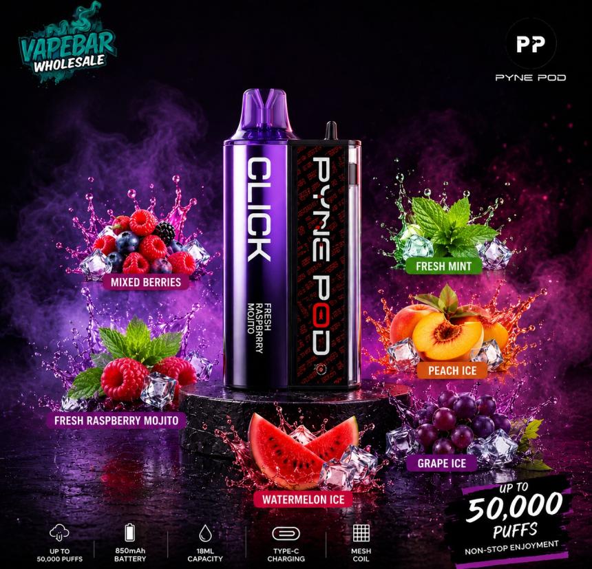 Pyne Pod Click 50000 Puffs Box Of 5 — UK'S #1 PREFILLED POD KIT