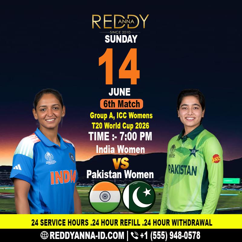 INDW vs PAKW, 6th Match, Group A, ICC Women's T20 World Cup 2026  - Reddy Anna