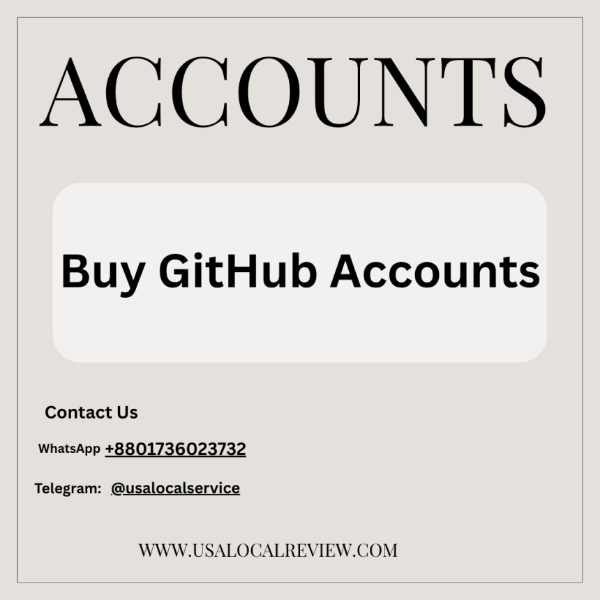 Usa Top Account Seller To BUy GitHub Accounts Online Guide