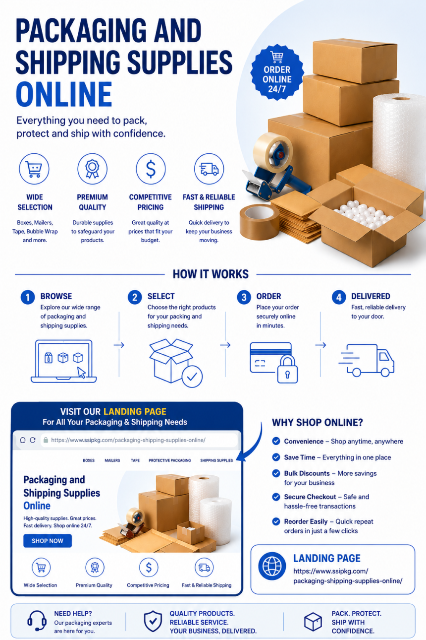 Why Packaging and Shipping Supplies Online Matter for Modern Business Operations