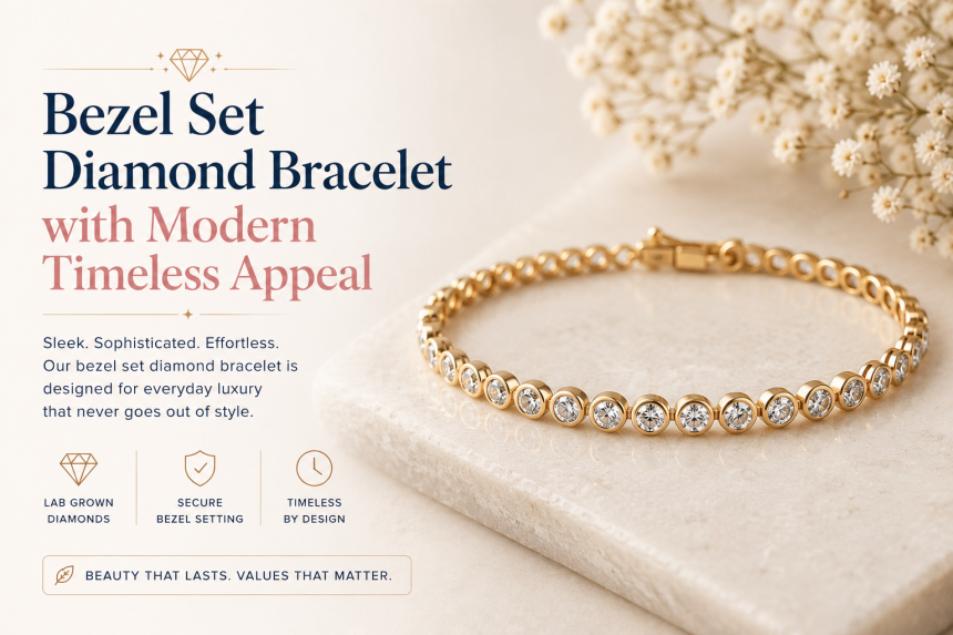 Bezel Set Diamond Bracelet with Modern Timeless Appeal