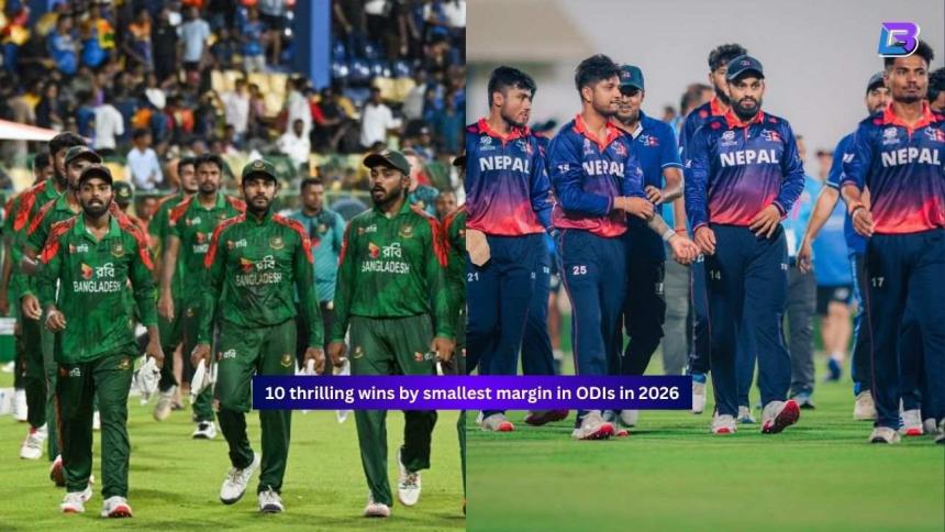 10 thrilling wins by smallest margin in ODIs in 2026