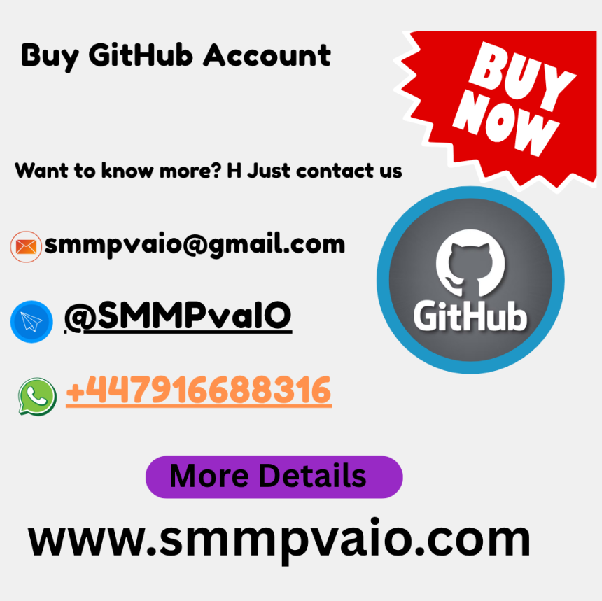 in smmpvaio Buy GitHub Account with Repository History – Boost Your Reputation Fast