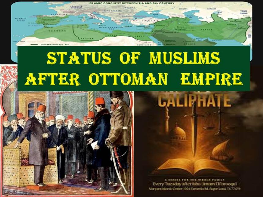 Status of Muslims After Ottoman Empire