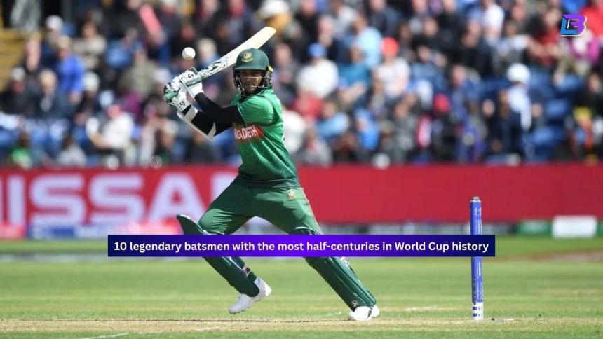 10 legendary batsmen with the most half-centuries in World Cup history