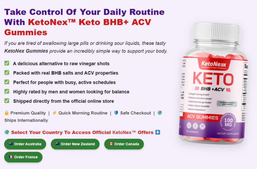 KetoNex Gummies AU, NZ, CA & FR  – Natural Ketosis Helper