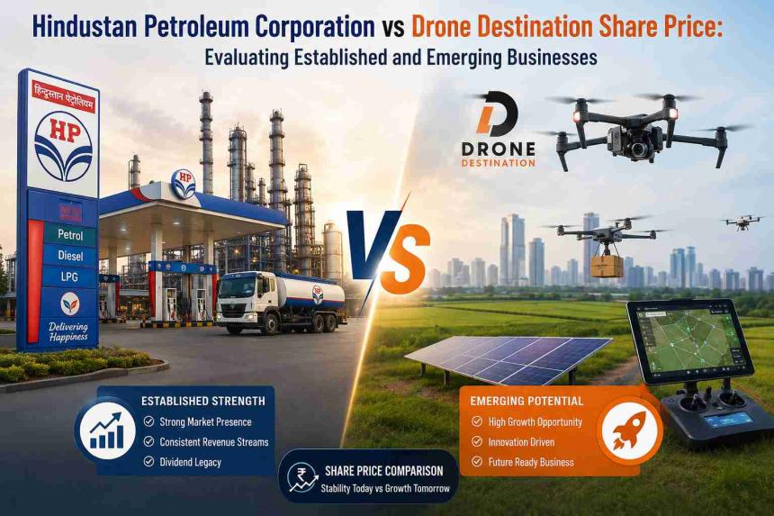 Hindustan Petroleum Corporation vs Drone Destination Share Price: Evaluating Established and Emerging Businesses