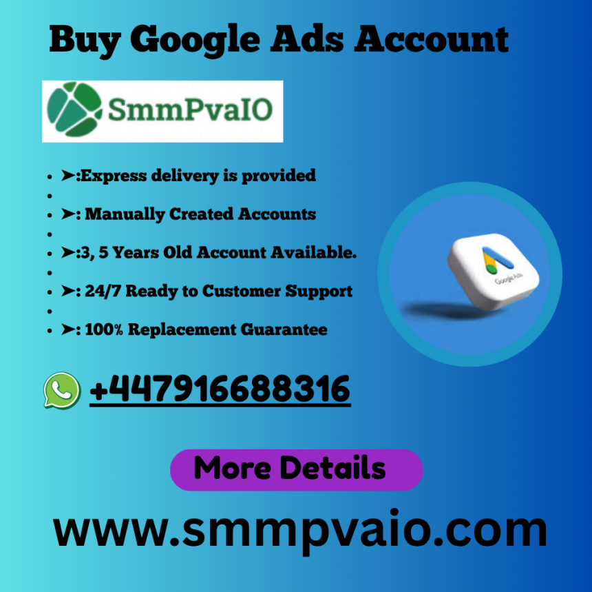 Buy Google Ads Account for Online Promotion From smmpvaio
