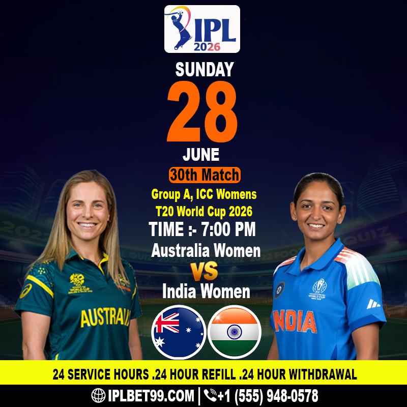 Online Betting ID for Australia Women vs India Women Live.