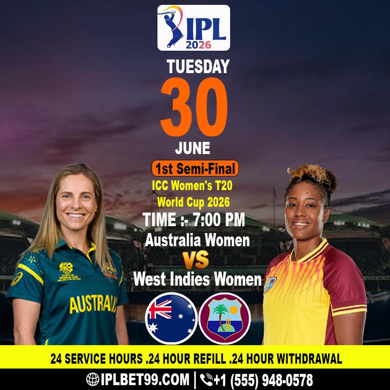 Online Betting ID for AUS-W vs WI-W Match Coverage.