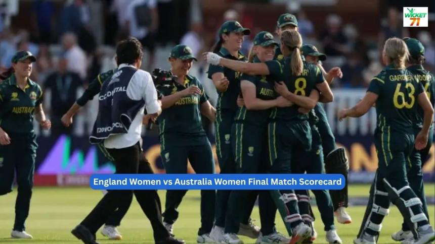 England Women vs Australia Women Final Match Scorecard
