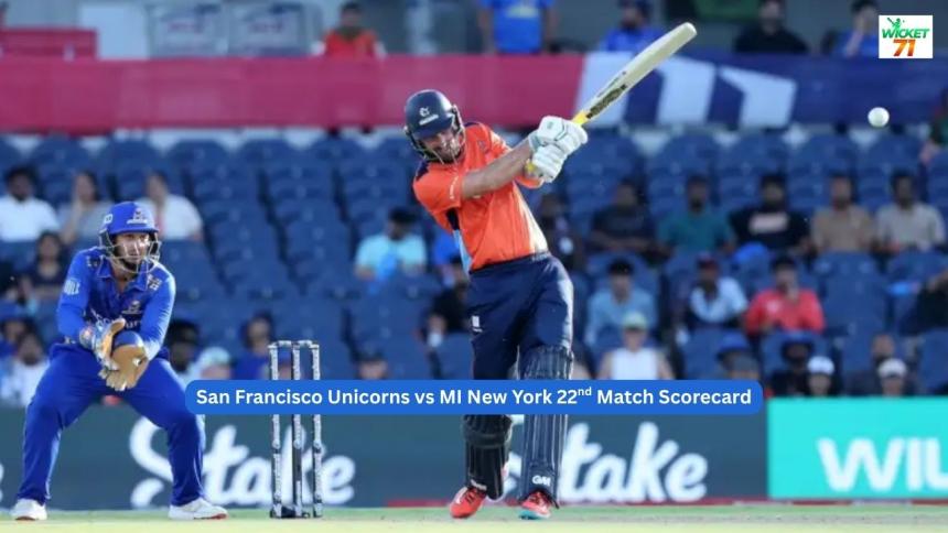 San Francisco Unicorns vs MI New York Scorecard | Results of the 22nd match of MLC 2026