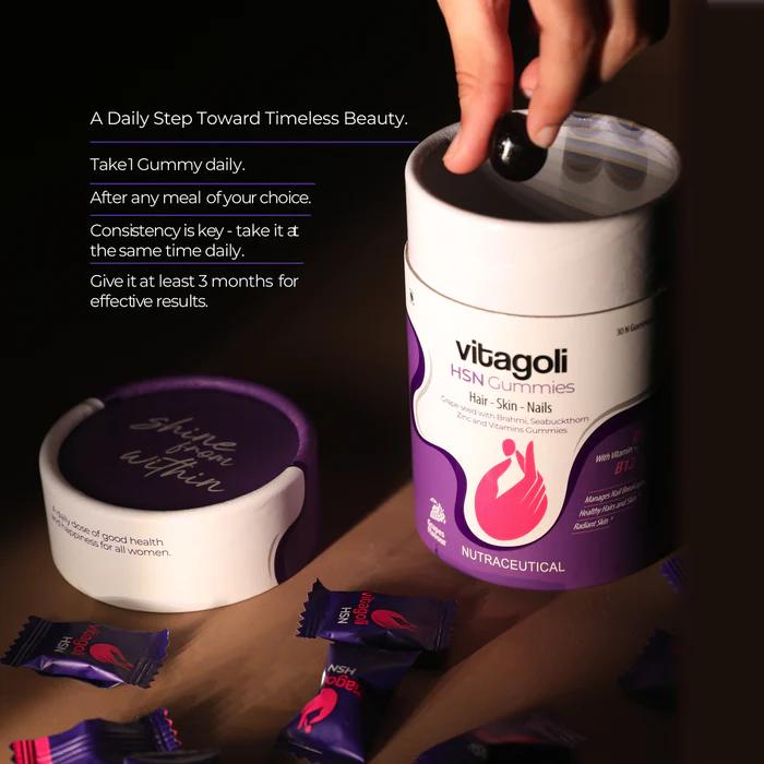 Can the hair, skin, and nails vitamin gummies be used for women's health?