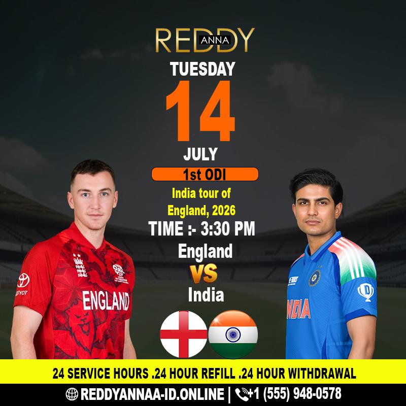 England vs India 1st ODI Match Featuring Reddy Anna – Scheduled for July 14 in Birmingham.