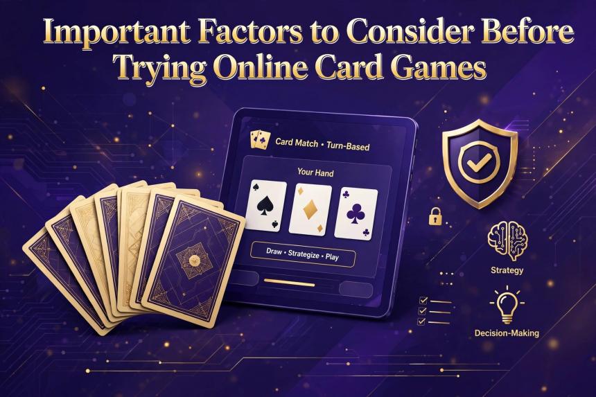 Important Factors to Consider Before Trying Online Card Games