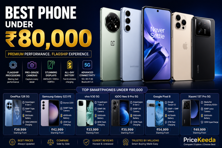 Best Mobile Under 80K in India: Latest Flagship Smartphones