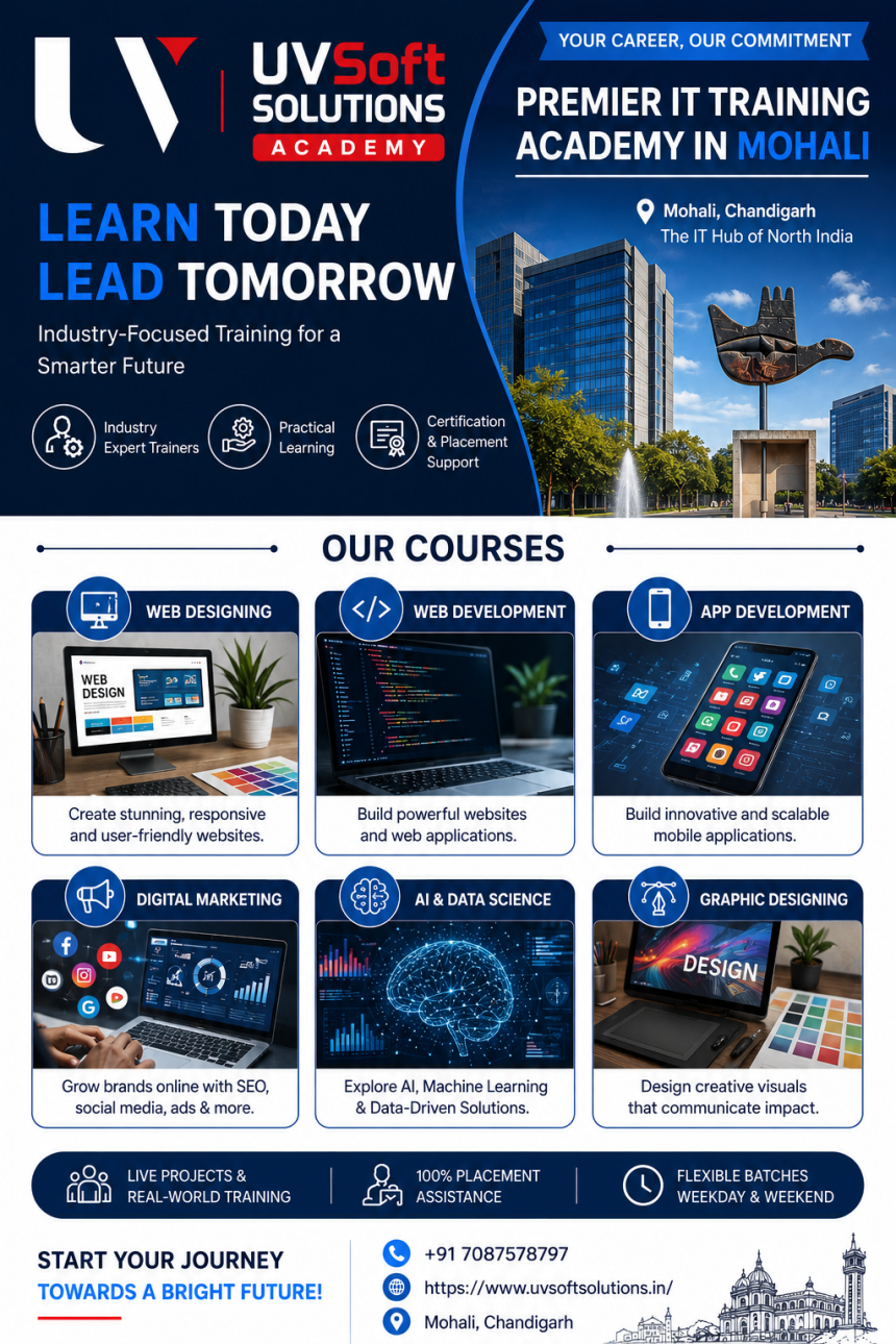 Best Web Development Course in Mohali | UVSoft Solutions Academy