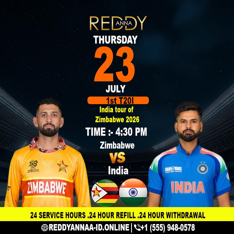 Reddy Annaa – Zimbabwe vs India 1st T20 Clash | Live Cricket Action on 23 Jul .