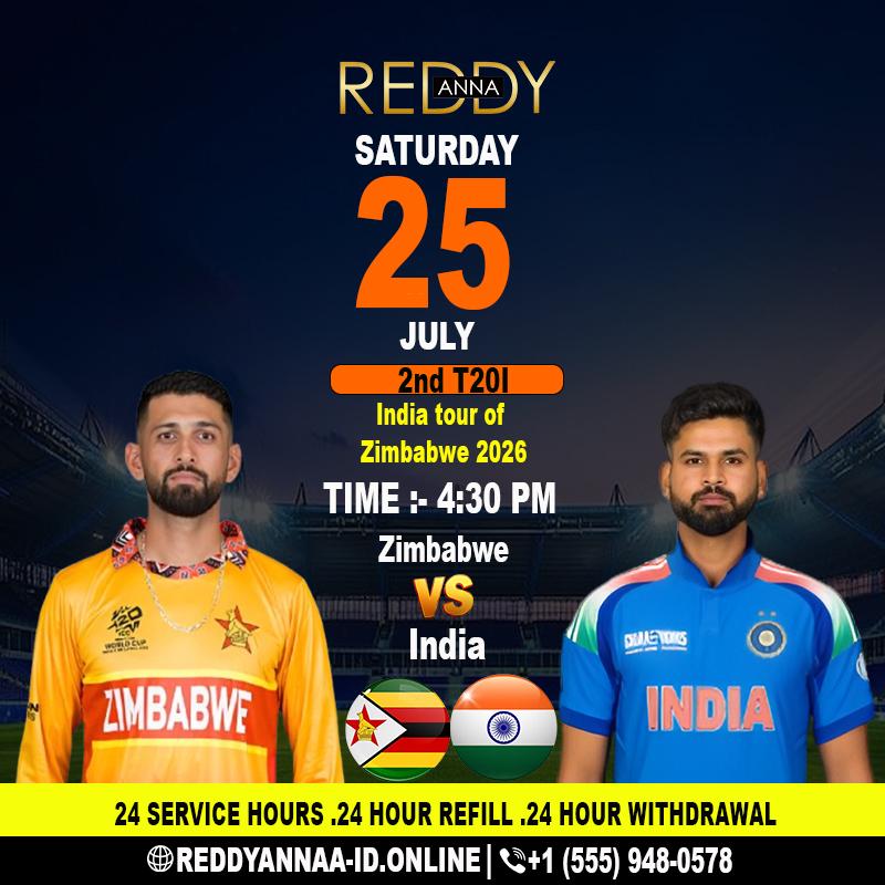 Reddy Annaa – Stay Updated with Zimbabwe vs India 2nd T20 Match on 25 Jul at 4:30 AM .