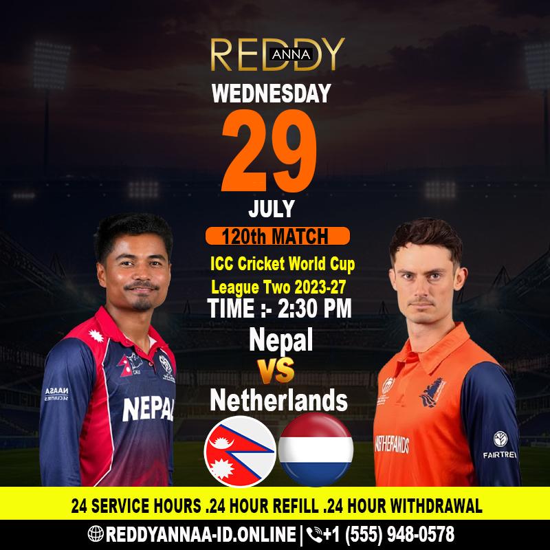Nepal goes up against Netherlands in the 120th Match for Reddy Annaa.