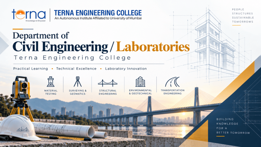 Concrete Technology Laboratory Learning at Terna Engineering College in Navi Mumbai