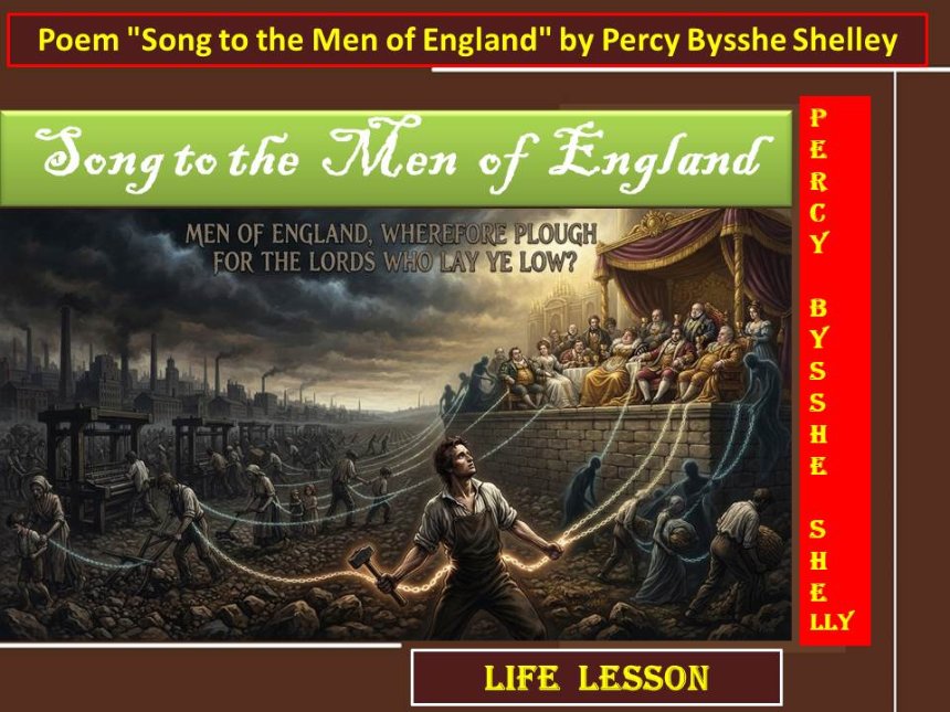 Poem "Song to the Men of England" by Percy Bysshe Shelley