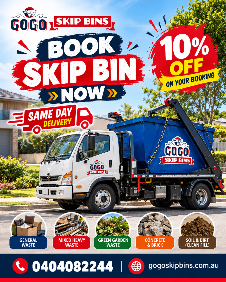 Book Affordable Next Day Skip Bin Hire in Adelaide | GoGo Skip Bins